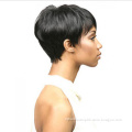 Lsy Non Lace Short Pixie  Human Hair Wig Color 1B For Africian American  100% Pixie Wigs For Black Women